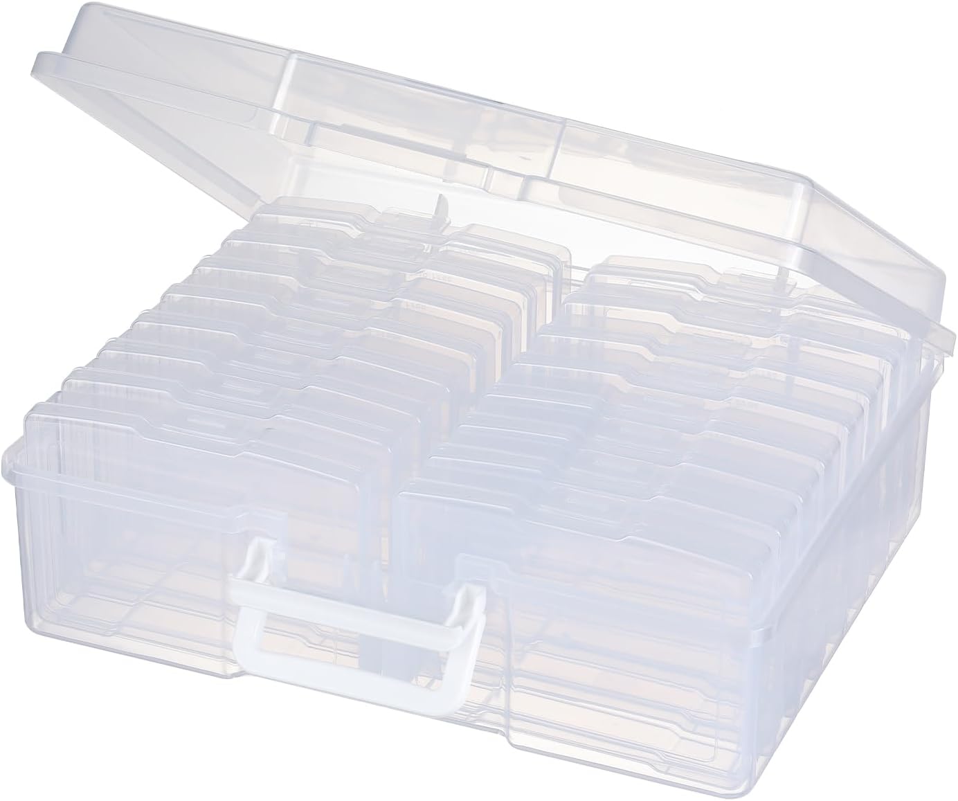 novelinks Photo Storage Box and 16 Inner 4 x 6 Photo Storage Containers | 1Pack Clear. Photo Albums 4x6 Pictures. Photo Organizers and Storage. Card Game Storage. Task Boxes for Special Education