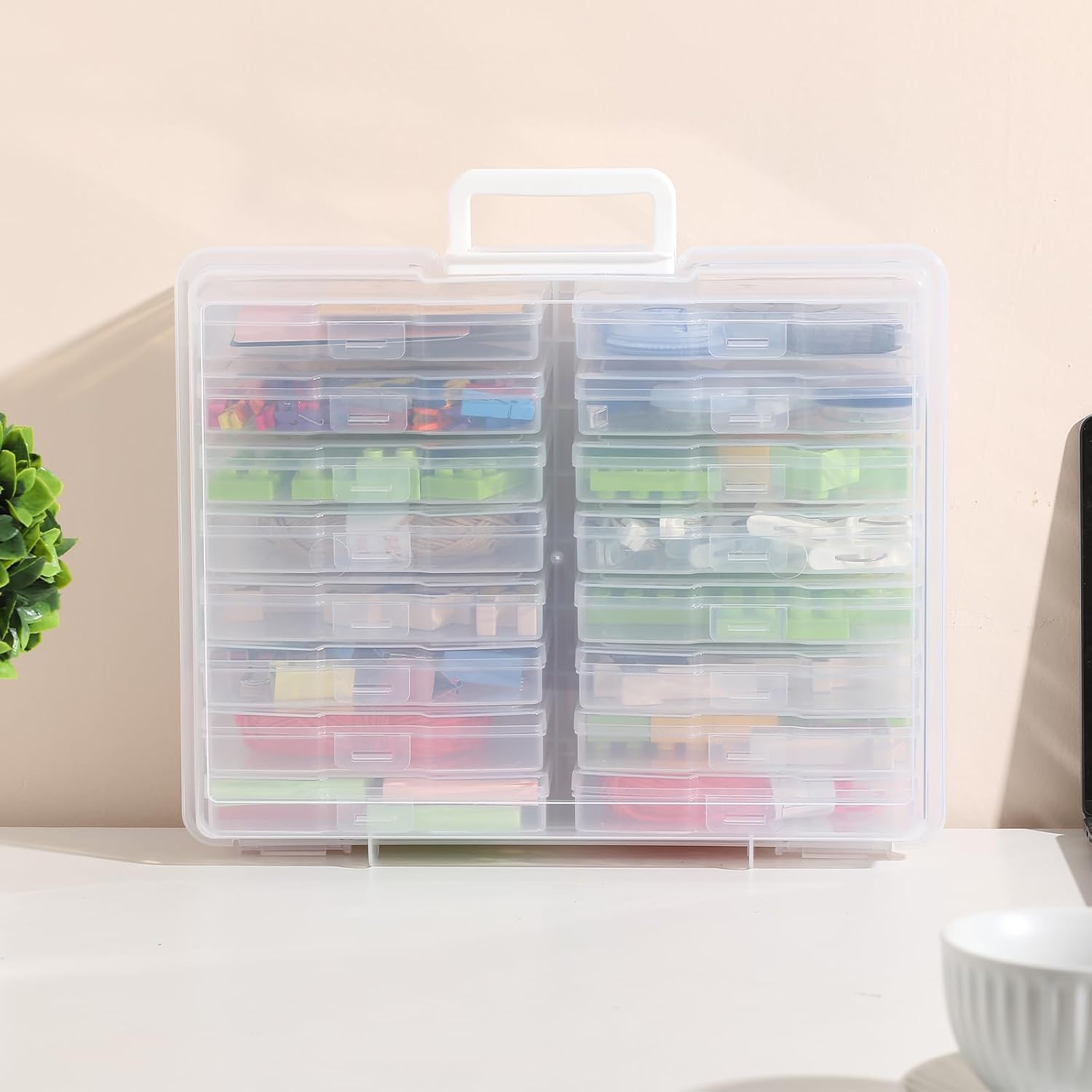 novelinks Photo Storage Box and 16 Inner 4 x 6 Photo Storage Containers | 1Pack Clear. Photo Albums 4x6 Pictures. Photo Organizers and Storage. Card Game Storage. Task Boxes for Special Education - Image 7