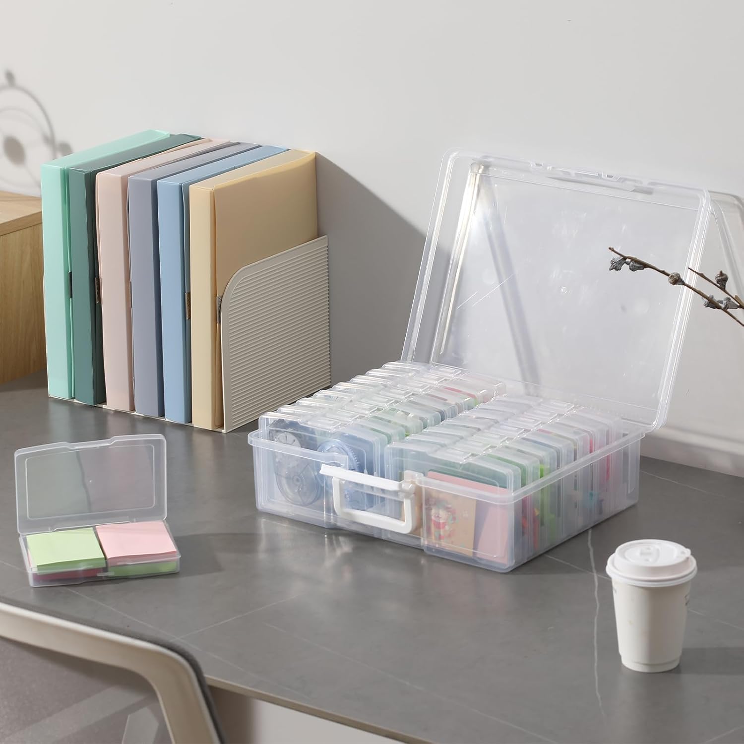 novelinks Photo Storage Box and 16 Inner 4 x 6 Photo Storage Containers | 1Pack Clear. Photo Albums 4x6 Pictures. Photo Organizers and Storage. Card Game Storage. Task Boxes for Special Education - Image 6